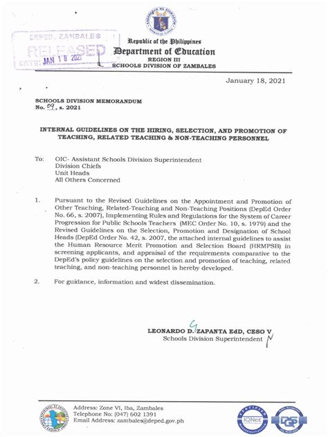 SDM No. 09, s. 2021 .